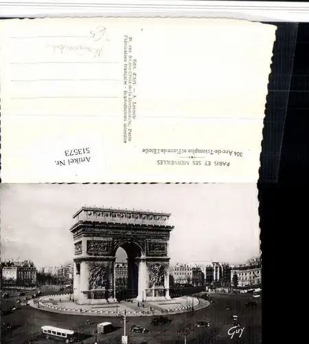 513573,Paris Arc de Triomphe et Place Etoile Torbogen Kreisverkehr