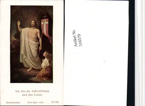 516579,Heiligenbildchen Andachtsbild Künstler Deschwanden Jesus Auferstehung