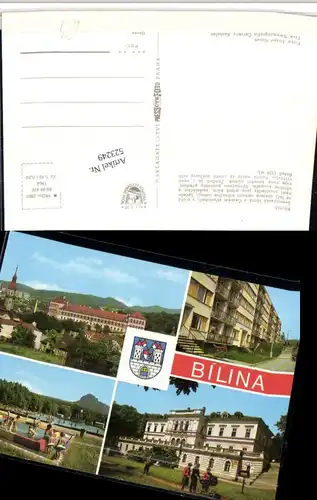 523249,Bilina Bilin Teilansicht Freibad Gebäude Mehrbildkarte