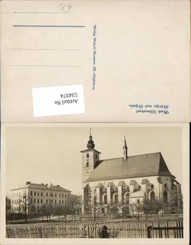 534374,Bad Ullersdorf Kirche Schule Velke Losiny Sumperk Olmütz Olomouc