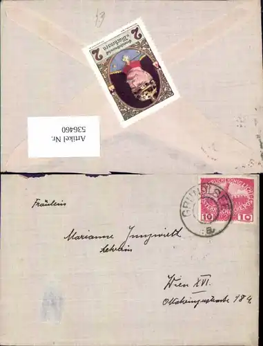 536460,Stempel Brief Grundlsee n. Wien Ottakring 1916