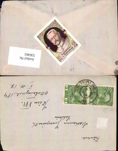 536461,Stempel Brief Grundlsee n. Wien Ottakring 1916