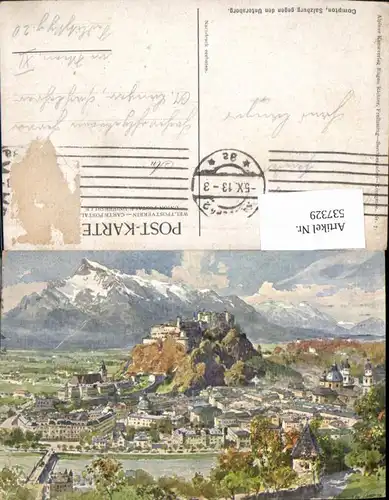 537329,tolle Künstler AK E. Harrison Compton Salzburg Untersberg