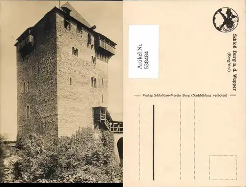 538484,Foto-AK Schloss Burg an der Wupper Bergfried Solingen Höhscheid