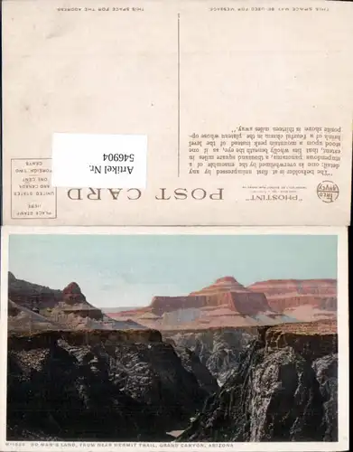 546904,Arizona Grand Canyon No Mans Land Hermit Trail