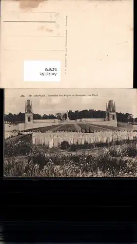 547678,Französische Armee Etaples Friedhof Kriegsgräber Tod Gräber