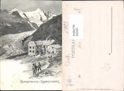 552101,Künstler AK E. T. Compton Glocknerhaus Heiligenblut Großglockner