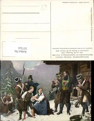 557324,Künstler AK K. Blaas Tiroler Freiheitskampf Andreas Hofer Gefangenahme 1809