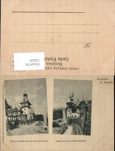558237,Romania Souvenir de Sinaia Pelesch Schloss
