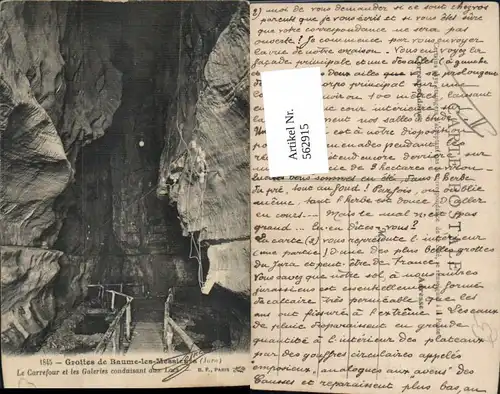 562915,Grottes de Baume-les-Messieurs Le Carrefour et les Galeries conduisant aux Lacs Höhle Grotte