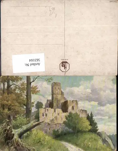 563164,Künstler Ak Burg Ruine