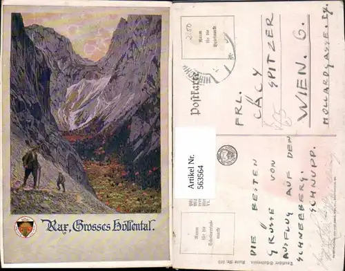 563564,Künstler Ak Gust Jahn Rax Grosses Höllental Schwarzau im Gebirge pub Deutscher Schulverein 525