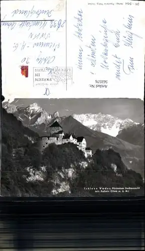 563576,Schloss Vaduz m. Falknis Liechtenstein