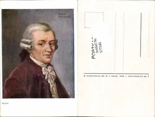 577545,Künstler AK Rudolf Klingsbögl Haydn 