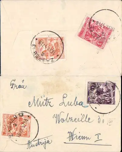 578376,Brief Stp. Zagreb Bosnia n. Wien 1957