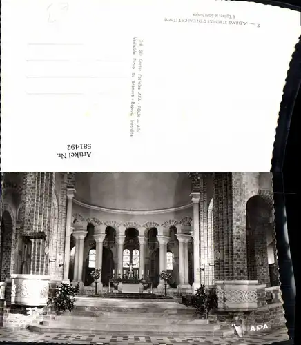 581492,France Abbaye St Benoit d en Calcat Tarn L Eglise le Sanctuaire Altar Kirche Innenansicht