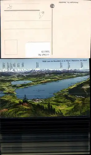 586119,Lage Ak Lacs de Neuchatel et de Morat Panorama des Alpes Neuenburg Switzerland