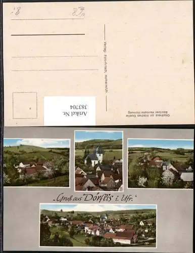 383704,Gruß aus Dörflis b. Königsberg in Bayern Totale Mehrbildkarte