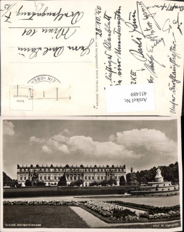 451489,Schloss Herrenchiemsee Nr. 451489 - oldthing: Ansichtskarten