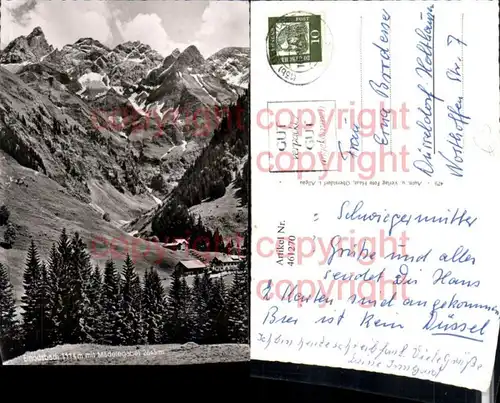 461270,Einödsbach b. Oberstdorf m. Mädelegabel Bergkulisse