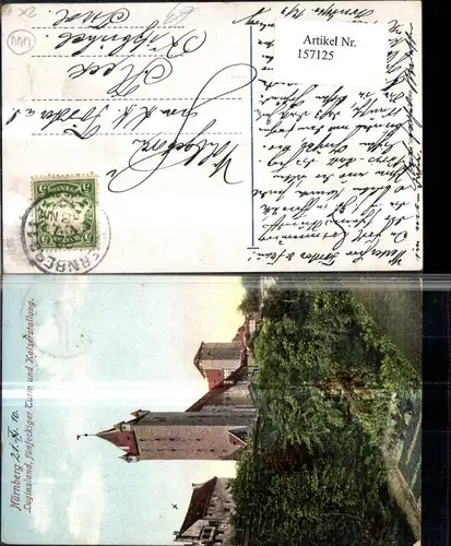 157125,Nünberg Luginsland Fünfeckiger Turm u. Kaiserstallung 1910