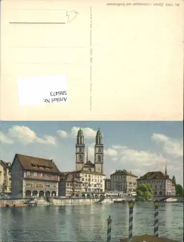586473,Zürich Limmatquai Großmünster Münster 