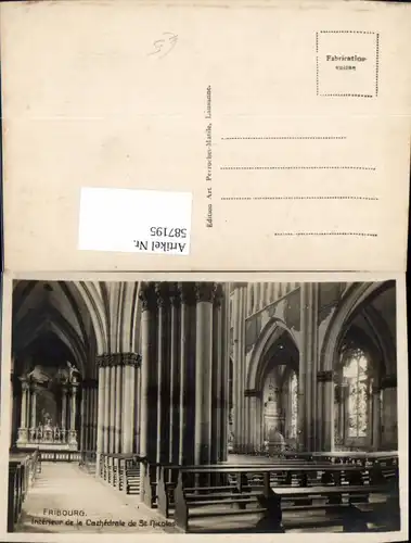 587195,Foto Ak Freiburg im Üechtland Fribourg Interieur de la Cathedrale de St Nicolas Switzerland