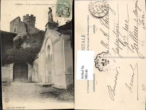 588140,Cremieu Isere Notre Dame de la Salette et Chateau St Laurent Schloss France