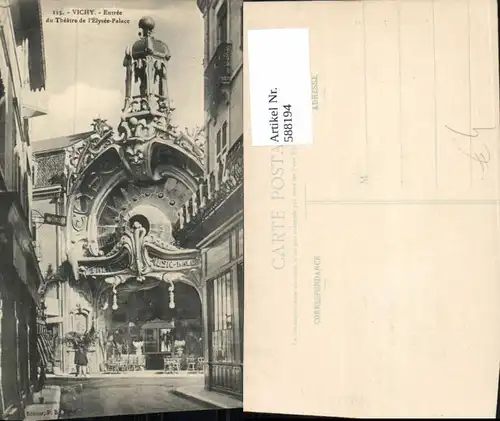 588194,Vichy Entree du Theatre de l Elysee-Palace France