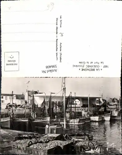 596408,La Bretagne Guilvinec Finistere Le Port et la Criee Hafen Segelboote Boote France