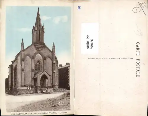 599186,Saint-Laurent de La Salle Vendee L Eglise Kirche France
