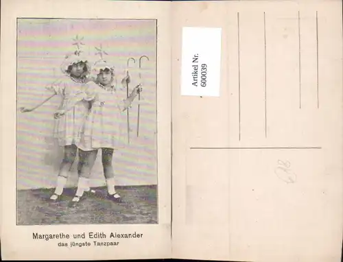 600039,Tanzen Margarethe u. Edith Alexander Tanzpaar Kostüm