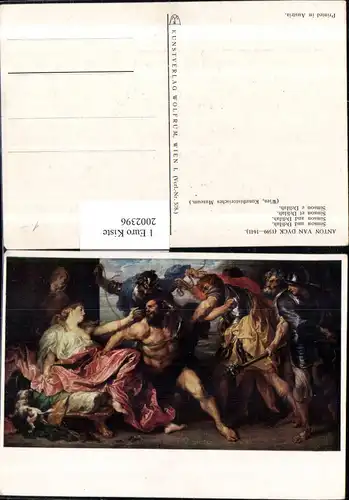 2002396,Wien Kunsthistorisches Museum Künstler AK Anton van Dyck „Simson und Delilah“ Männer Hund