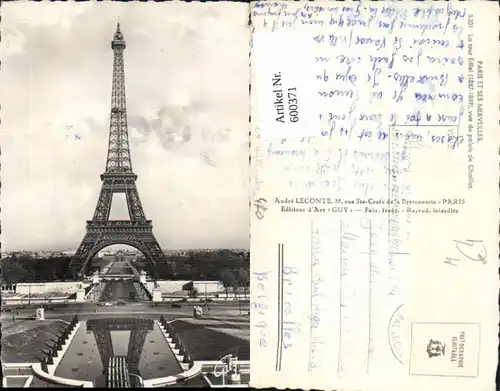 600371,Turm Paris Eiffelturm La Tour Eiffel vue du palais de Chaillot