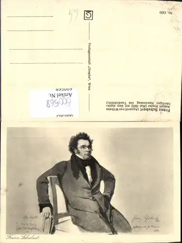 600568,Künstler Ak Wilhelm August Rieder Komponist Franz Schubert