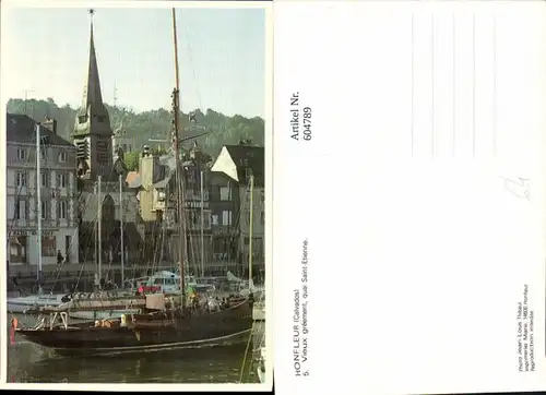604789,Honfleur Calvados Vieux greement quai Saint-Etienne Segelschiffe Segelboot France