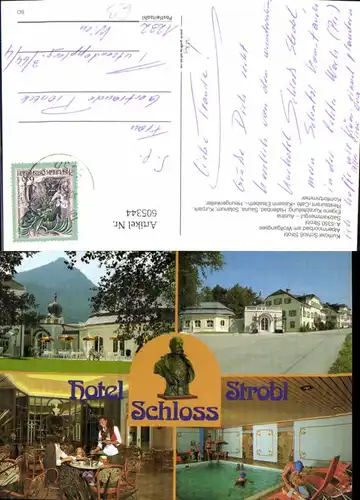 605344,Mehrbild Ak Strobl a. Wolfgangsee Kurhotel Schloss Strobl