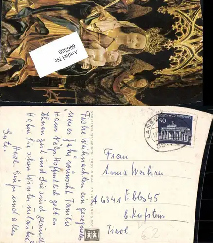 606500,Stempel Langenzenn Fürth n. Ebbs Kufstein 1962 SOS Kinderdorf