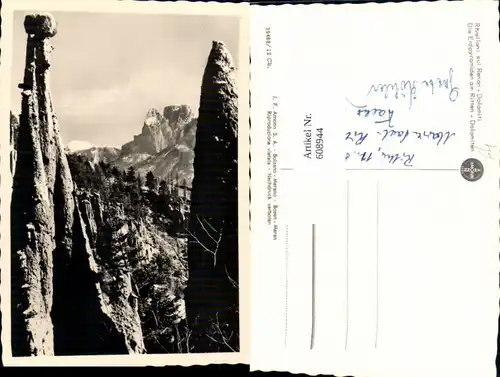 608944,Foto Ak Rivelloni sul Reno Dolomiti Erdpyramiden a. Ritten Dolomiten Italy