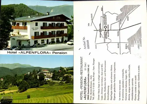 608949,Mehrbild Ak Kastelruth Castelrotto Hotel Pension Alpenflora Italy