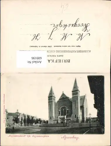 609196,´s Gravenhage Regentessekerk b/h. Regentesseplein Netherlands