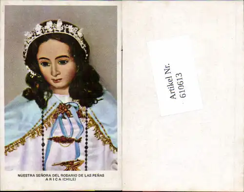 610613,Andachtsbild Heiligenbildchen Rosario de las Penas Chile