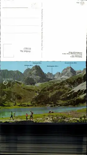 611857,Seebensee b. Ehrwald Blick auf Coburger Hütte u. Mieminger Berge