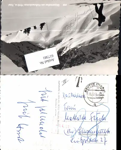617381,Stempel Reutte Nachgebühr 1961 n. Schweinfurth