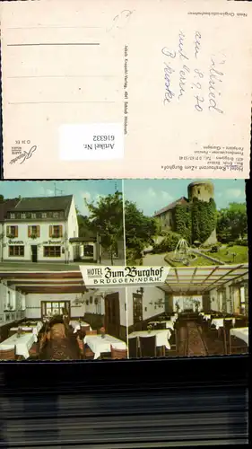616332,Mehrbild Ak Brüggen Hotel Restaurant Zum Burghof