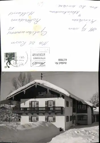 617898,Foto Ak Inzell Haus Pension im Winter