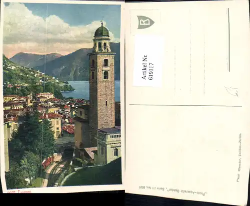 619117,Lugano Ansicht m. Kirche