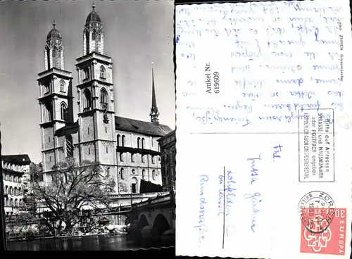 619609,Foto Ak Zürich Grossmünster