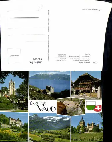 619656,Mehrbild Ak Pays de Vaud Les Diablerets Vufflens-le-Château