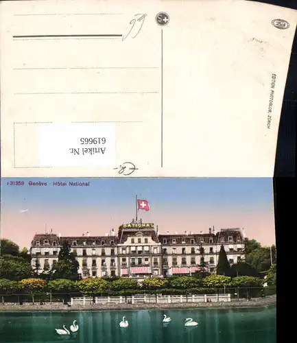 619665,Geneve Genf Hotel National Schwan Schwäne